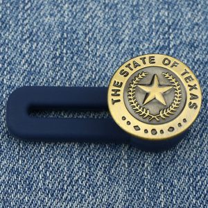 Op en Top Zwanger Broek Verlenger Brons Tekst Texas