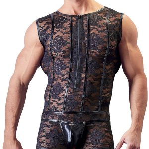 Heren body van bloemenkant, SJ2150298