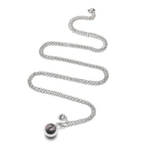 Proud MaMa Zwangerschapsketting Babybel Ketting Jasseron silver-plated babyfeet pink