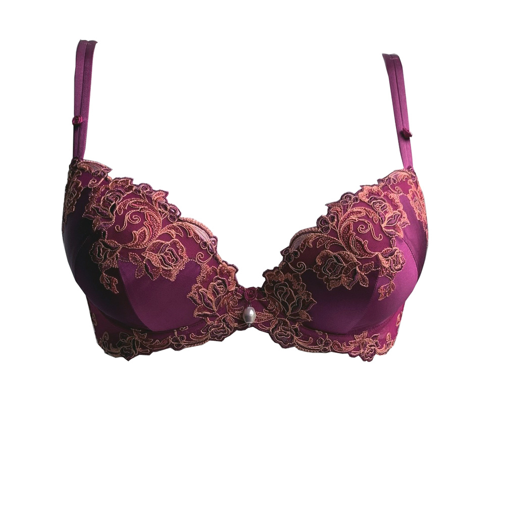 AMBRA Lingerie BHs Silk Fuchsia Push-up BH rood 0628 1 AMBRA Lingerie BHs Silk Fuchsia Push-up BH rood 0628