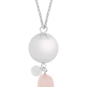 Proud MaMa Zwangerschapsketting Babybel Ketting Linn Rose Quartz