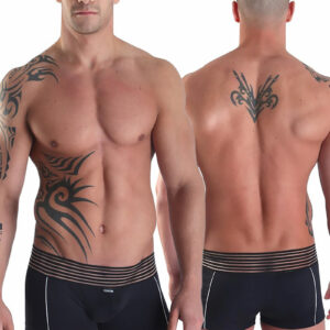 * LOOK ME Heren boxer met witte bies