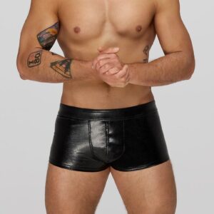 * NOIR handmade Wetlook Heren short met rits, H069