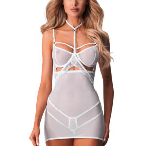 * OBSESSIVE Witte Negligé, Arrowel