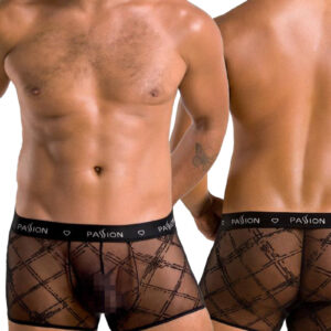 * PASSION MENSWEAR Zwarte Heren short van fijn Mesh, PA032
