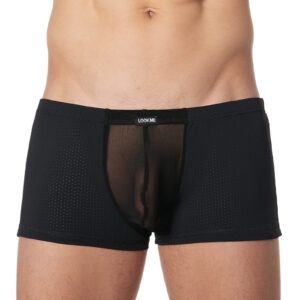 * LOOK ME Heren boxer in geperforeerde stof en tulle (S)