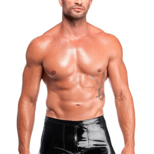 * NOIR handmade PVC ultra-short shorts met 3-weg rits, H095