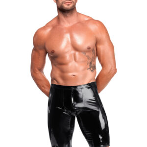 * NOIR handmade PVC bikershort met 3-slider rits, H094