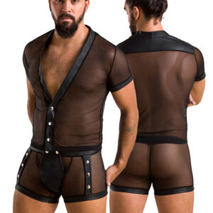 * PASSION MENSWEAR Zwarte tule Heren Set, PA052