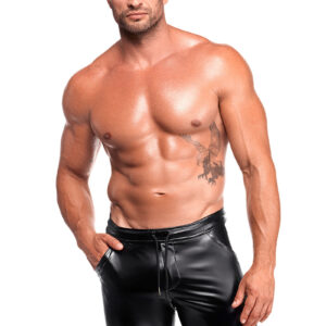 * NOIR handmade Powerwetlook Short met elastische taille, H088