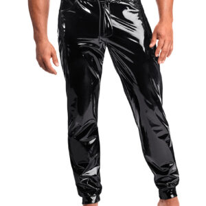 * NOIR handmade PVC herenbroek met rits, H093