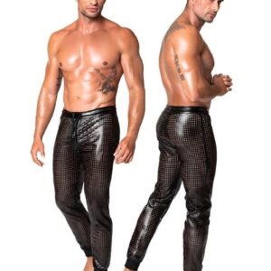 * NOIR handmade Wetlook heren Broek, H078
