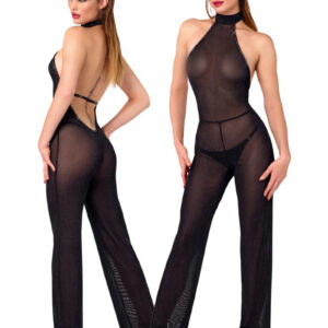 * NOIR handmade Jumpsuit met halternek en strass, F2730855
