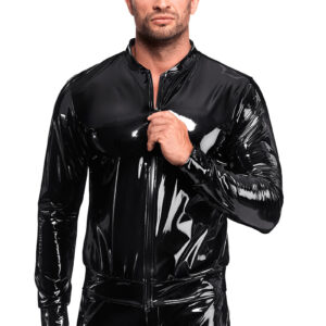 * NOIR handmade PVC herenjas met ritssluiting , H092