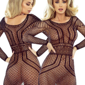 * PROVOCATIVE Zwart net jurk Shine, PR1760