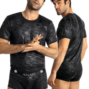 * ANAIS MEN Zwarte shirt in camouflage print, Electro