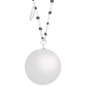 Proud MaMa Zwangerschapsketting Babybel Ketting Mother Fine silver/gri