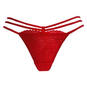 Parah Zijden String Dames - Rood (H4019)