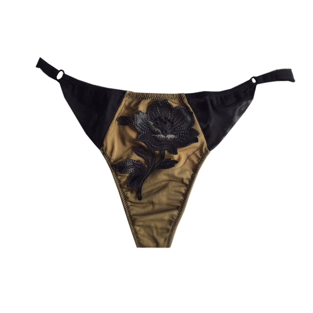AMBRA Lingerie slips Laser Flowers Tanga Zwart 1665 1 AMBRA Lingerie slips Laser Flowers Tanga Zwart 1665