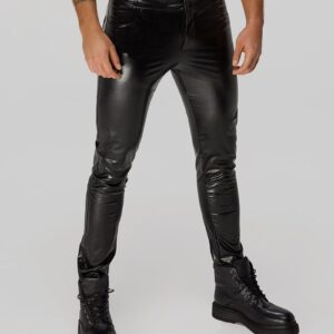 * NOIR handmade Wetlook Heren broek, H067