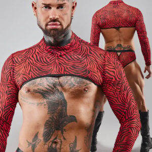 * RFP Rood/zwart heren Croptop, Leonel001