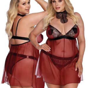 * ANAIS APPAREL Zwart Rode Chemise, Arabella