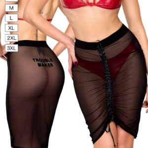 * NOIR handmade Troublemaker rok flock print lengte verrstelbaar, F390