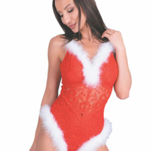 * LIVCO CORSETTI Rode Kerst Body, Naughty Santa