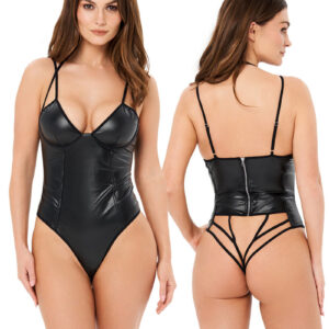 * KOTEK Zwarte lederlook body, Blackelia
