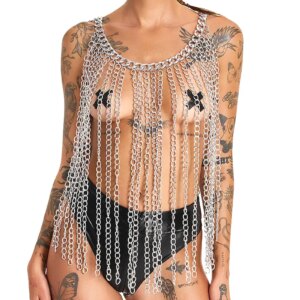 * Bad Kitty Zilveren body ketting verstelbaar unisex, BK0782130