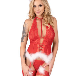 * LIVCO CORSETTI Rood Kerst korset, LC Alimena