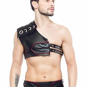 * Code8 by XXX COLLECTION Gladiator Harnas met rode bies (XS/S - 3XL/4XL)