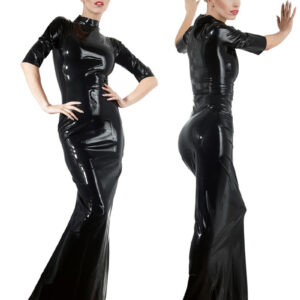* LATE X Latex jurk met doorlopende rits, LX2900092